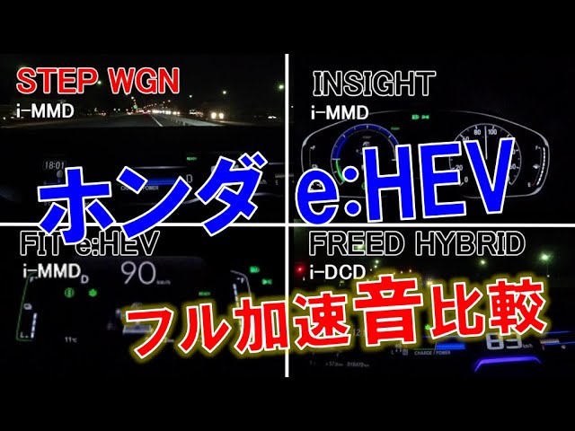 Youtube ホンダe Hev I Mmd フル加速時のエンジン音と発電制御比較 ステップワゴン インサイト フィットe Hev Wheel Tyre Info